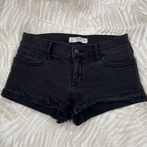 Black Faded Jean A&F Shorts